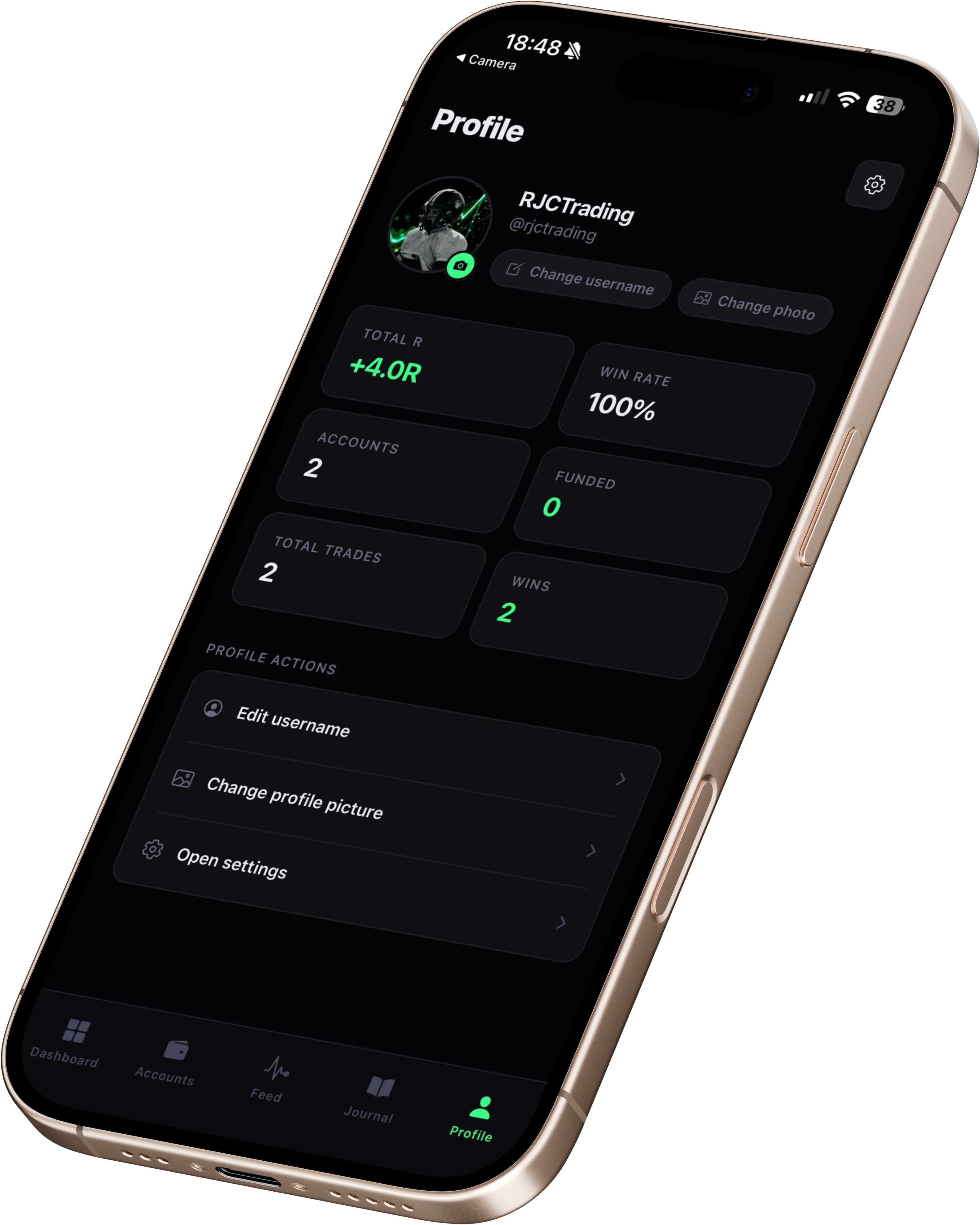 Profile screen preview